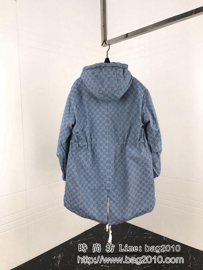 GUCCI古馳 18ss秋冬新款 中長款 全身雙G提花logo 舒適保暖外套 男女同款 ydi1675